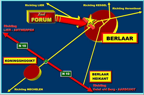 Routeplan naar Forum Berlaar